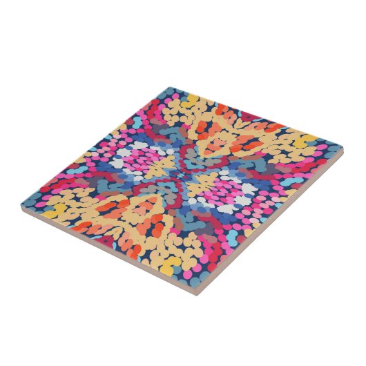 Tropische Plumeria Gepunktete Blume Muster Fliese (Seite)