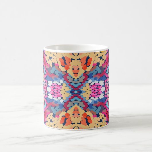 Tropische Plumeria Gepunktete Blume Muster Kaffeetasse (Mittel)