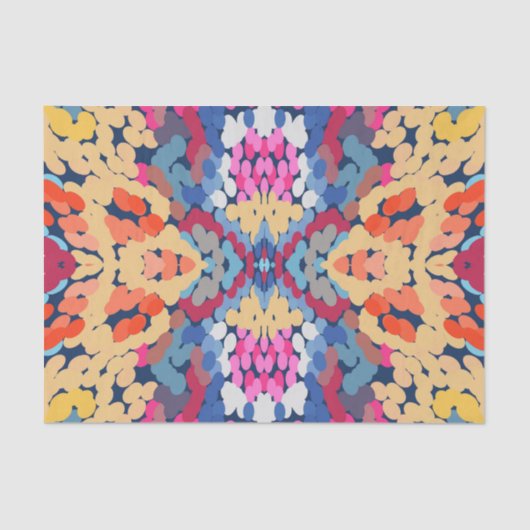 Tropische Plumeria Gepunktete Blume Muster Seidenpapier (Vorderseite)