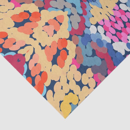 Tropische Plumeria Gepunktete Blume Muster Seidenpapier (Ausschnitt)