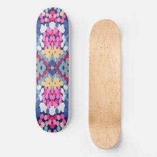 Tropische Plumeria Gepunktete Blume Muster Skateboard