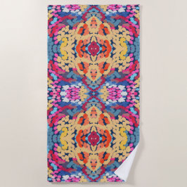 Tropische Plumeria Gepunktete Blume Muster Strandtuch