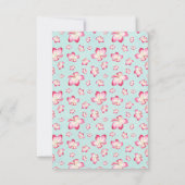 Tropische Plumeria Hochzeitskarte RSVP Karte (Rückseite)