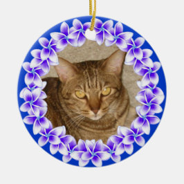 Tropische Plumeria-Leu-Foto-Verzierung Keramik Ornament