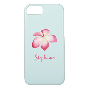 Tropische Plumeria Pink Wasserfarbe Case-Mate iPhone Hülle