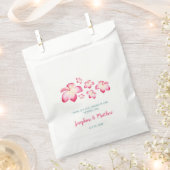 Tropische Plumeria Pink Wasserfarbenhochzeit Geschenktütchen (Ausgeschnitten)