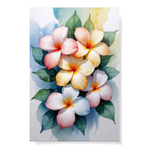 Tropische Plumeria-Wasserfarben-Harmonie