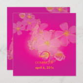 Tropische/Plumerien/Hochzeit in Urlaubsort Einladung (Vorne/Hinten)