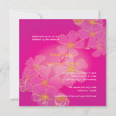 Tropische/Plumerien/Hochzeit in Urlaubsort Einladung (Rückseite)