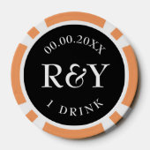 Tropische Poker Chips für Getränke und mehr (Rückseite)