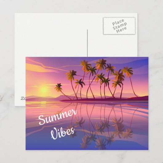 Tropische Postkarte (Vorne/Hinten)