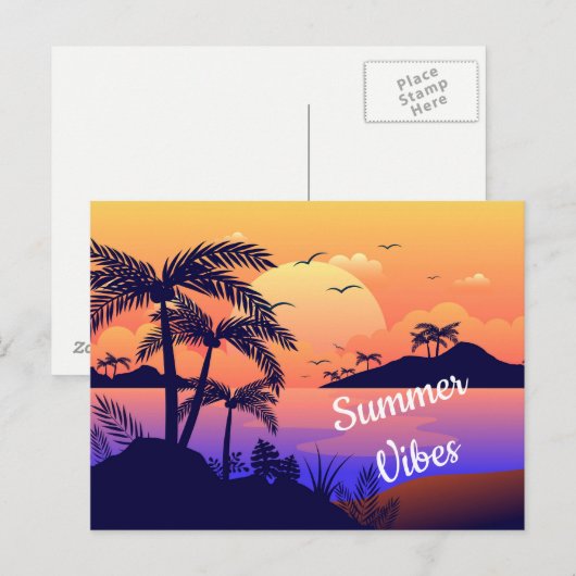 Tropische Postkarte (Vorne/Hinten)