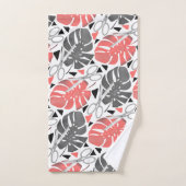 Tropische Print Monstera Leaves Badhandtuch Set (Handtuch)