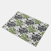 Tropische Print Monstera Leaves Fußmatte (Schrägansicht)