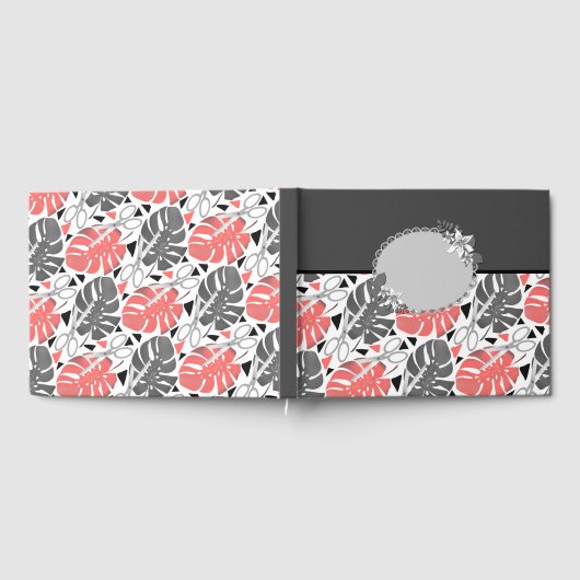 Tropische Print Monstera Leaves Gästebuch (Voll)