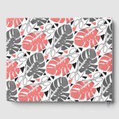 Tropische Print Monstera Leaves Gästebuch (Rückseite)