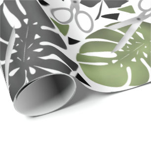 Tropische Print Monstera Leaves Geschenkpapier