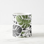 Tropische Print Monstera Leaves Kaffeetasse (Mittel)