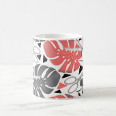 Tropische Print Monstera Leaves Kaffeetasse (Mittel)