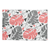 Tropische Print Monstera Leaves Kissenbezug (Rückseite)