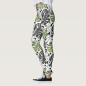 Tropische Print Monstera Leaves Leggings (Links)