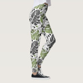 Tropische Print Monstera Leaves Leggings (Rechts)