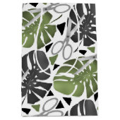 Tropische Print Monstera Leaves Mittlere Geschenktüte (Vorderseite)