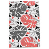 Tropische Print Monstera Leaves Mittlere Geschenktüte (Vorderseite)
