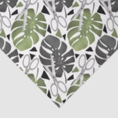 Tropische Print Monstera Leaves Seidenpapier (Ausschnitt)