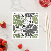 Tropische Print Monstera Leaves Serviette (Beispiel)