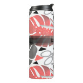 Tropische Print Monstera Leaves Thermosbecher (Nach links gedreht)