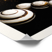 Tropische Printable Art in Schwarz und Gold Poster (Ecke)