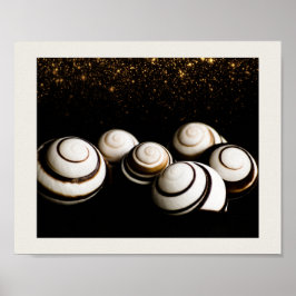 Tropische Printable Art in Schwarz und Gold Poster