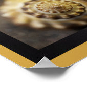 Tropische Printable Art in Schwarz und Gold Poster (Ecke)