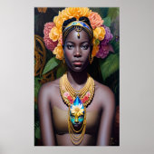 Tropische Prinzessin mit großer Halskette Poster (Vorne)