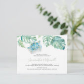 Tropische Probe Abendessen Einladung Postkarte (Stehend Vorderseite)
