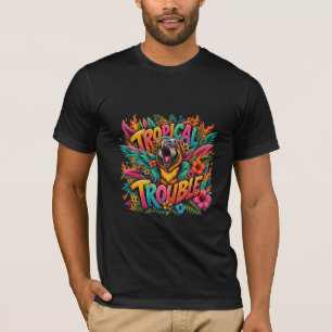 Tropische Probleme Papagei Lustig Sommer Streetwea T-Shirt