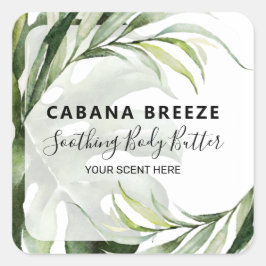 Tropische Produktkennzeichnungen Quadratischer Aufkleber