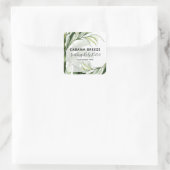 Tropische Produktkennzeichnungen Quadratischer Aufkleber (Tasche)