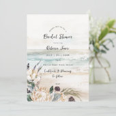 Tropische Protea-Brautdusche Einladung (Stehend Vorderseite)