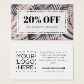 Tropische Rabattkarten für Werbecode-Logos (Vorne & Hinten)