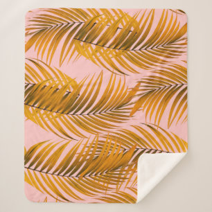 Tropische realistische Blätter Muster Trendy Fashi Sherpadecke