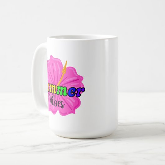 Tropische Regenbogen-Sommervibes | LGBTQ Prior Flo Kaffeetasse (Vorderseite Links)