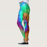 Tropische RegenbogenSternexplosion Trendy Gefärbte Leggings<br><div class="desc">Diese Leggings weisen ein helles,  psychedelisches Design der Regenbogen-gefärbte Krawatte auf,  das an die Hippie-Gegenkultur der 1960er Jahre erinnert. Ideal für Yoga,  Laufen,  trainieren im Fitnessraum oder einfach nur,  wenn man will,  niedliche sexy Strumpfhosen zu tragen. Die Farbtöne sind orange,  grün,  blau,  aquamarin und magenta.</div>