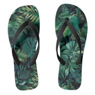 Tropische Regenwald-Blätter Badesandalen