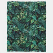 Tropische Regenwald-Blätter Fleecedecke (Vorderseite)