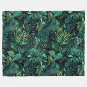 Tropische Regenwald-Blätter Fleecedecke (Vorderseite (Horizontal))