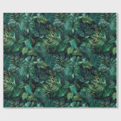 Tropische Regenwald-Blätter Geschenkpapier (Flach)