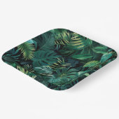 Tropische Regenwald-Blätter Pappteller (Gewinkelt)