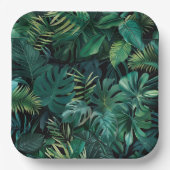 Tropische Regenwald-Blätter Pappteller (Vorderseite)